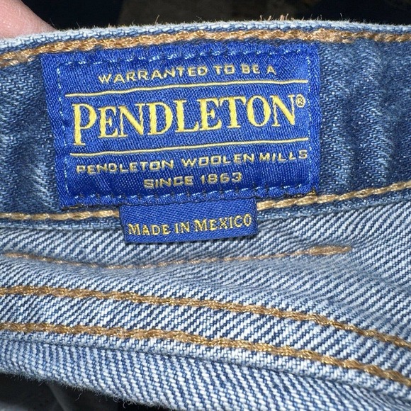 Pendleton Jeans Mens 42X32 Blue Straight High Rise Denim Classic - Picture 10 of 13